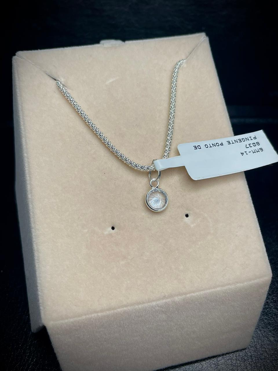 Pingente Ponto de Luz Redondo — Prata 925